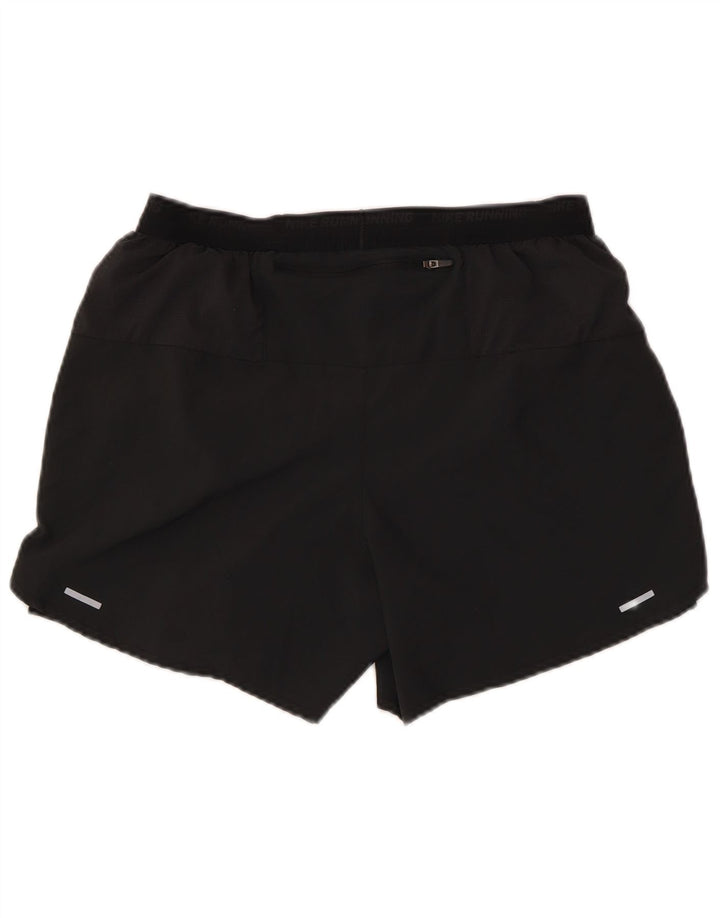 Nike Womens Dri Fit Graphic Sport Shorts UK 14 Medium  Black