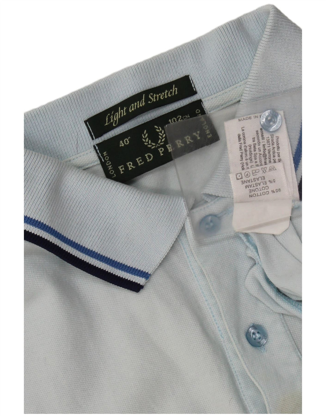 FRED PERRY Herren-Poloshirt aus leichter und dehnbarer Baumwolle, Größe S, Blau