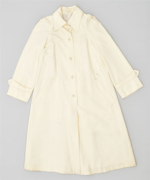 Cappotto da donna VINTAGE UK 4 XS bianco sporco