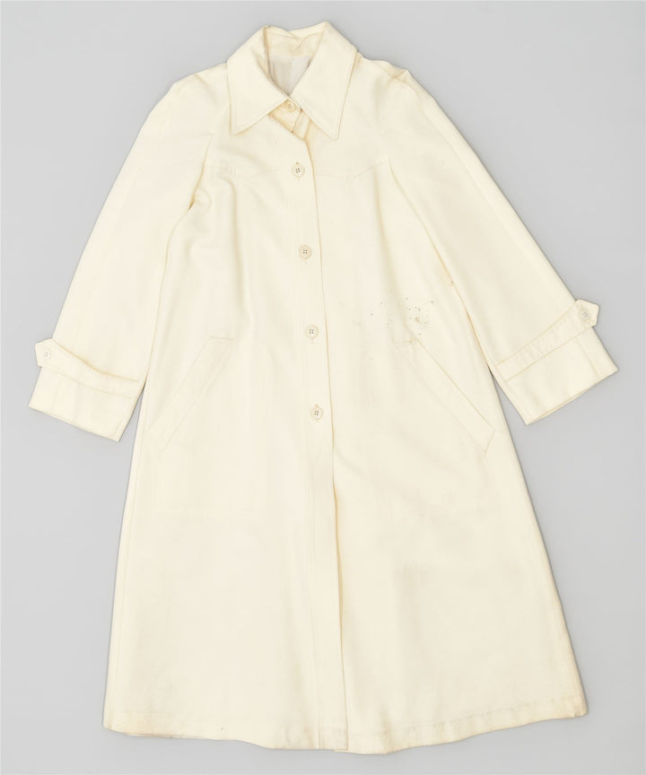 Cappotto da donna VINTAGE UK 4 XS bianco sporco