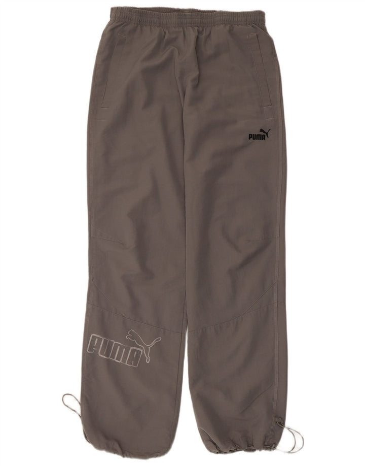 PUMA Mens Graphic Tracksuit Trousers Joggers Small  Grey