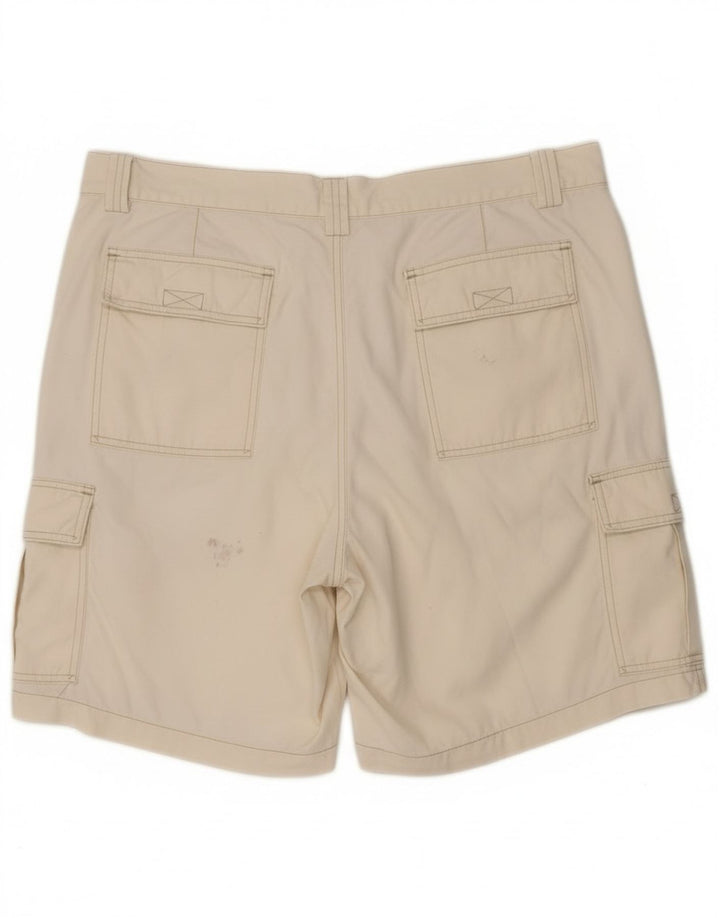 Vintage Mens Cargo Shorts W38 XL White Cotton