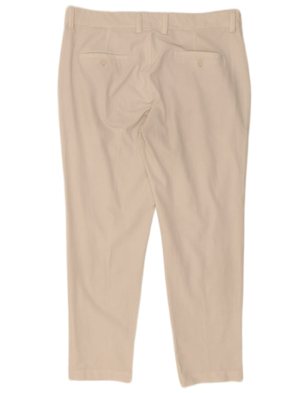 Pantaloni chino slim da uomo Zara EU 44 Large W34 L30 poliestere bianco