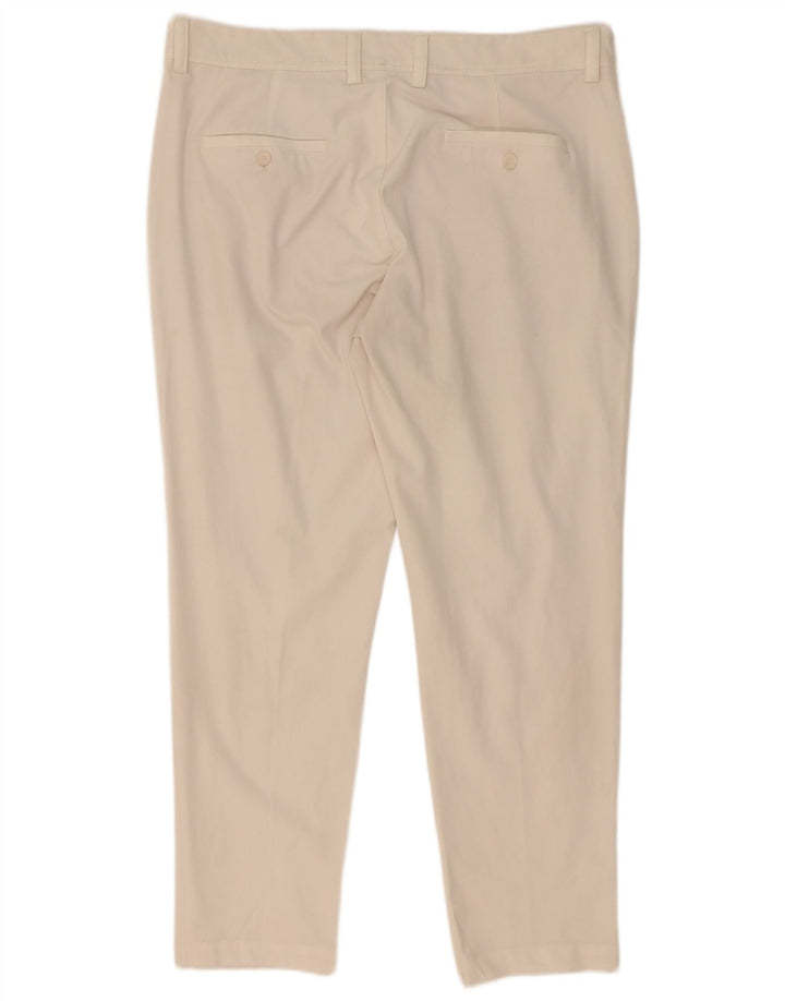 Zara Herre Slim Chino Bukser EU 44 Large W34 L30 Hvid Polyester