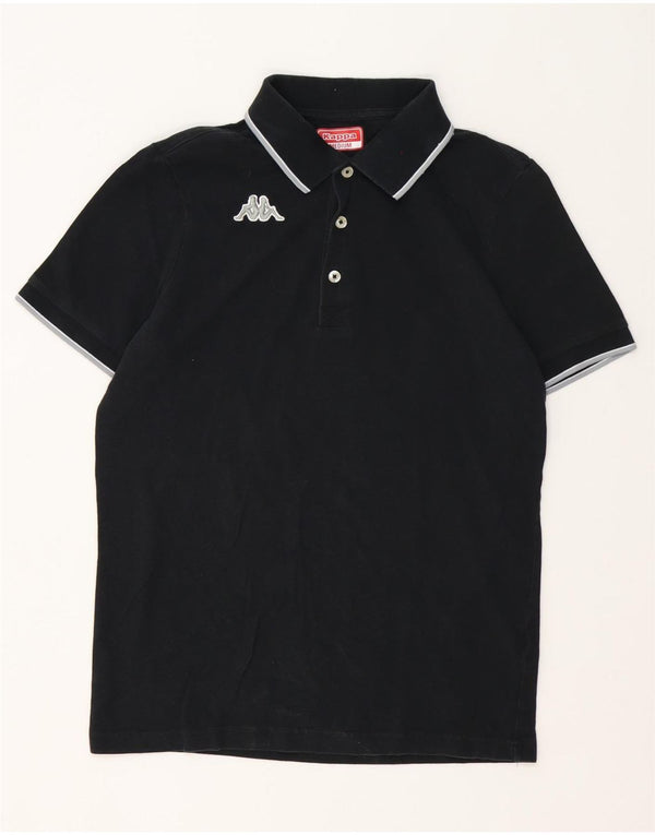 Kappa Polo Hombre Medium Negro Algodón