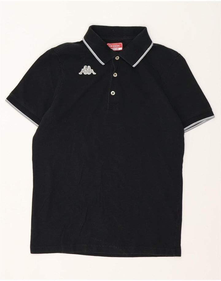 Kappa Mens Polo Shirt Medium Black Cotton
