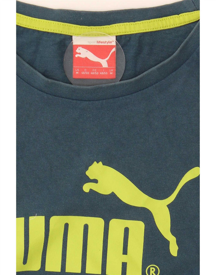 Puma Herre Grafisk T-Shirt Top Medium Blue