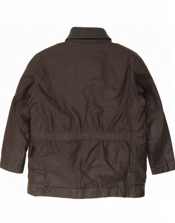 Hugo Boss Chaqueta de algodón encerado para hombre UK 42 XL Negro