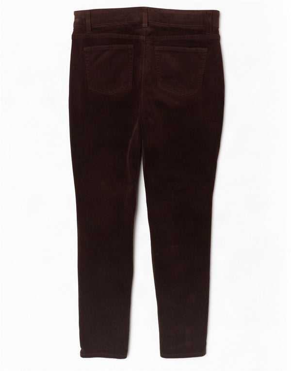 Chaps Womens Slim Corduroy Trousers US 14 XL W34 L29 Brown Cotton