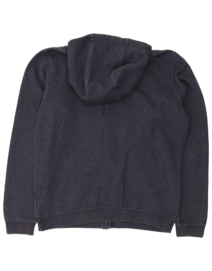 NIKE Mens Zip Hoodie Sweater Medium Navy Blue Cotton