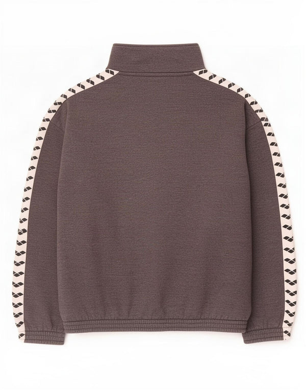 Arena Mens Zip Neck Sweatshirt Jumper Large Grey Colourblock
