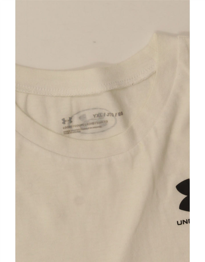 UNDER ARMOUR Boys T-Shirt Top 13-14 Years XL White