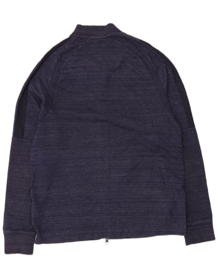 Nike Mens Tracksuit Top Jacket Medium Navy Blue Flecked Cotton