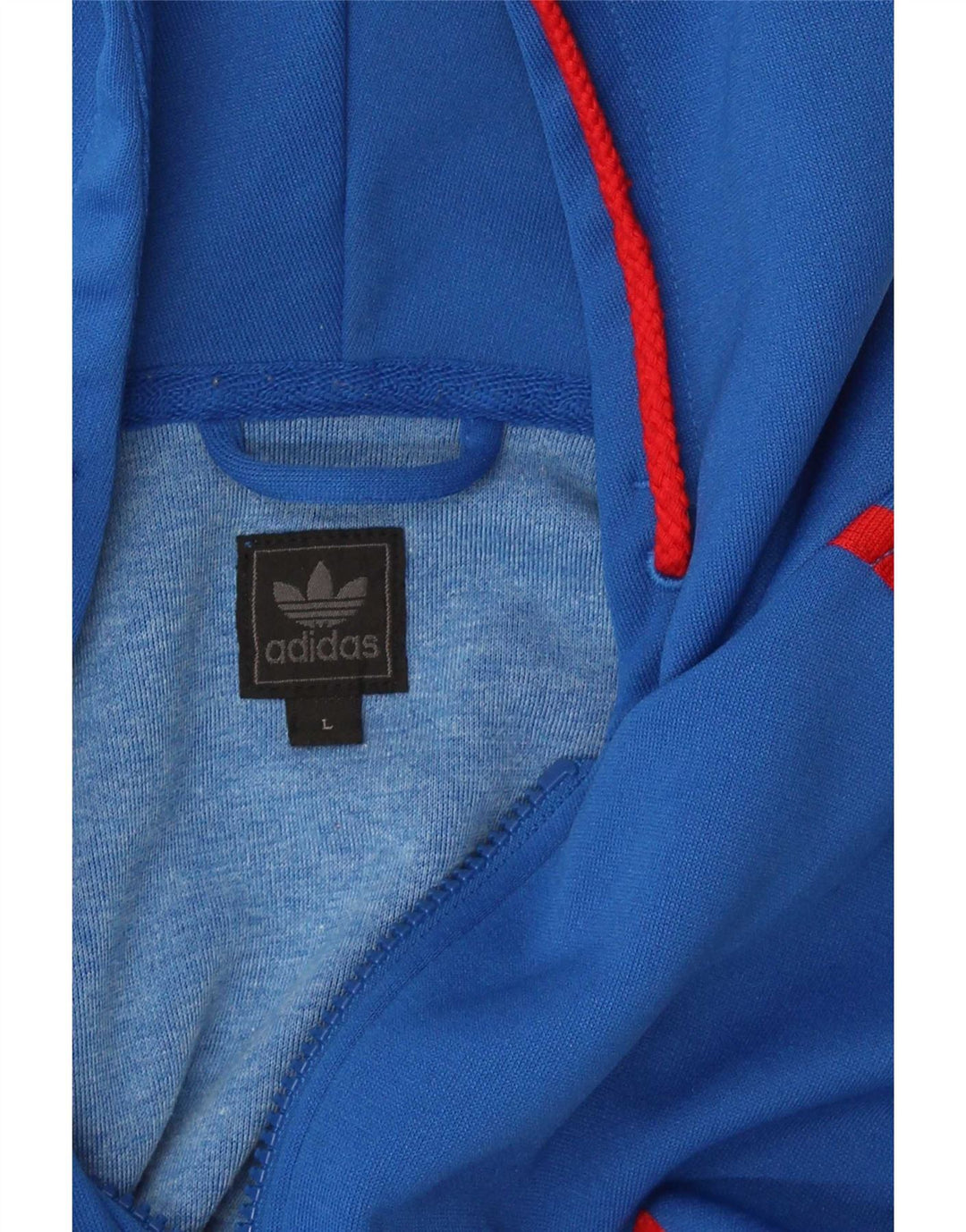 Adidas Mens Zip Hoodie Sweater Large Blue