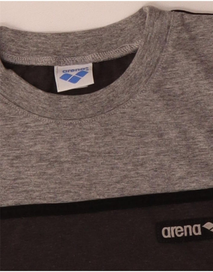 ARENA Herre T-shirt Top Medium Grey Colourblock Bomuld