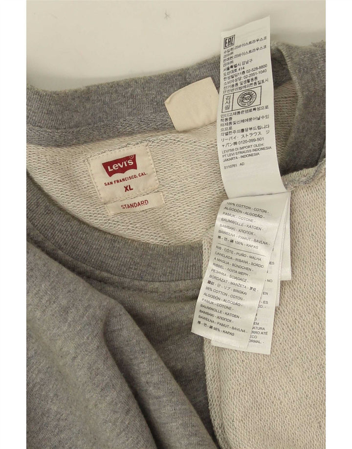 Felpa standard da uomo Levi's Jumper XL in cotone grigio