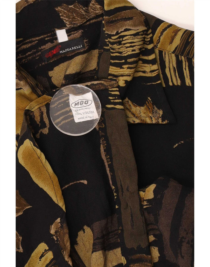 Koszula męska w stylu vintage, średnia, wielobarwna, patchworkowa wiskoza