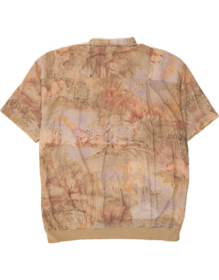 CANDA Mens Short Sleeve Pullover Shirt Size 60/62 2XL Beige Floral Vintage Canda and Second-Hand Canda from Messina Hembry 