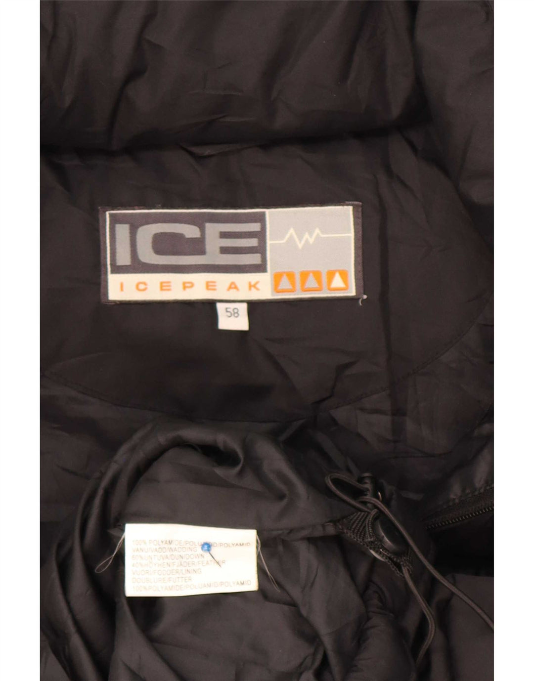 Icepeak Polstret Gilet til mænd EU 58 4XL Sort Polyamid