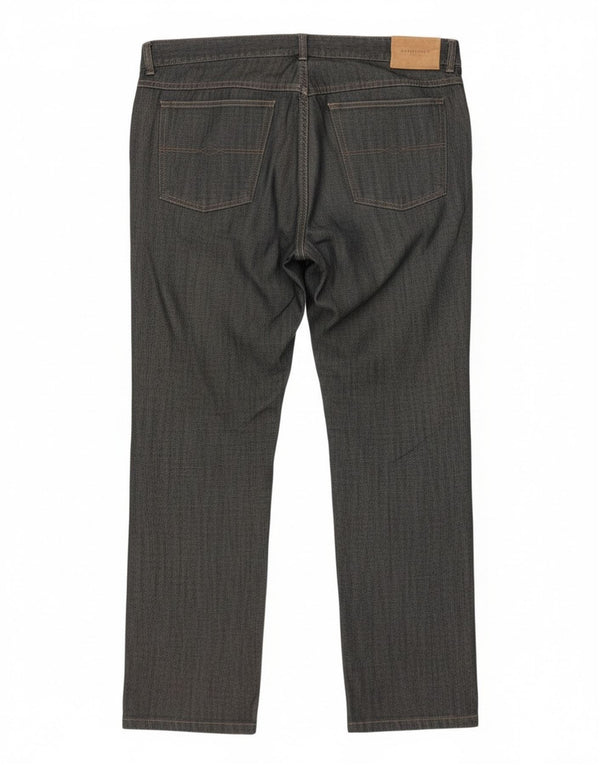 Burberry Pantalones casuales rectos para hombre UK 58 2XL W32 L32 Algodón azul