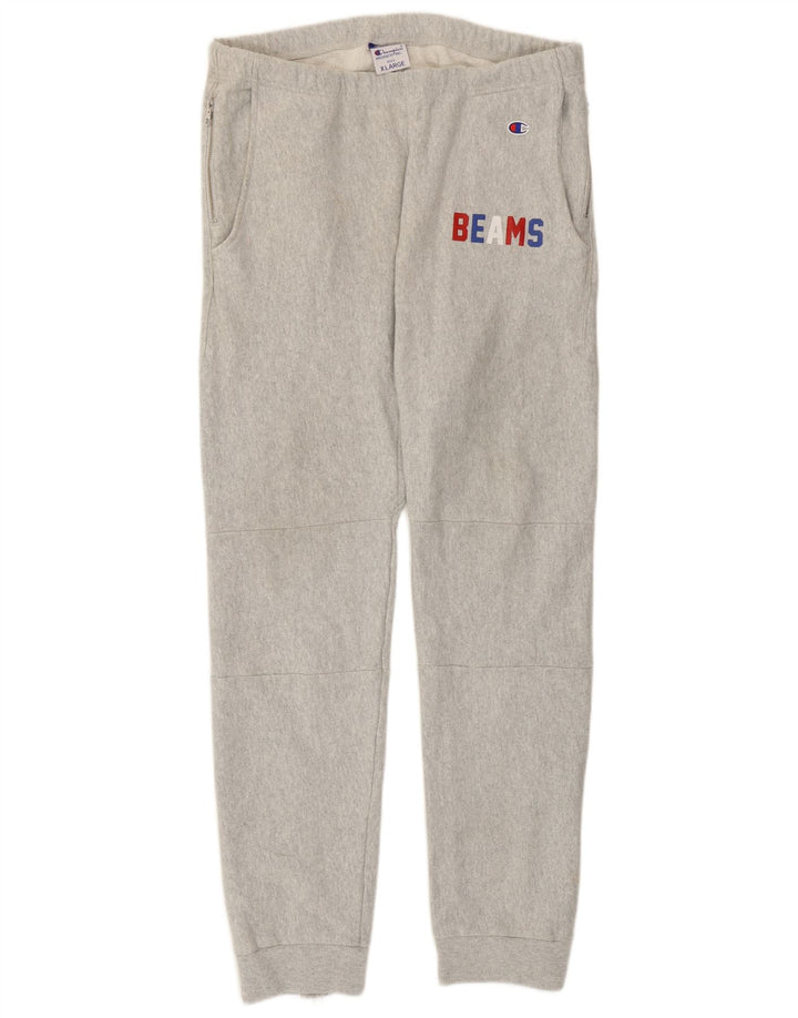 Champion Mens Graphic Tracksuit Trousers Joggers XL  Grey
