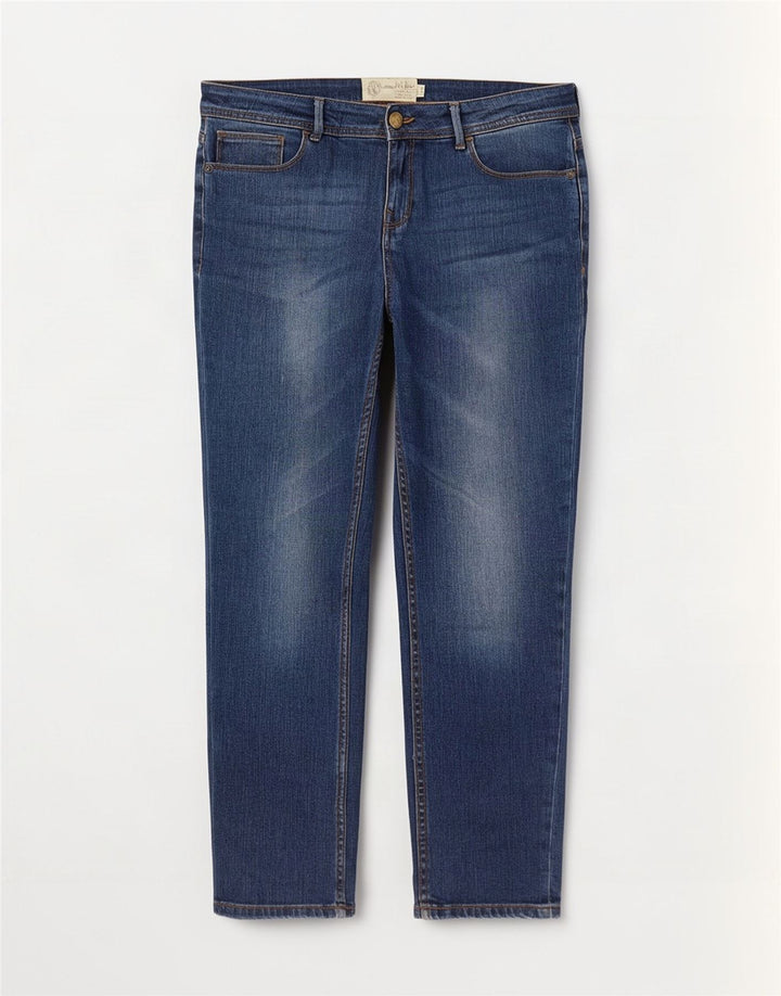 Fat Face Jean slim pour femme UK 14 Large W38 L27 Bleu