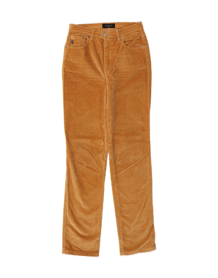 GUESS Womens Straight Corduroy Trousers W30 L31 Brown Cotton Vintage Guess and Second-Hand Guess from Messina Hembry 