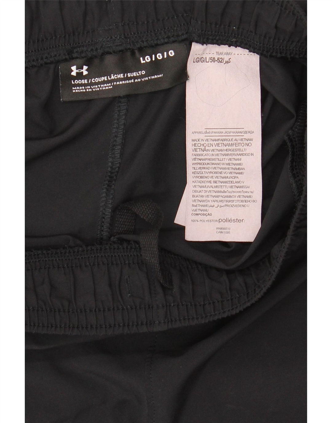 Under Armour Mens Graphic Loose Fit Sport Shorts Large  Black Polyester