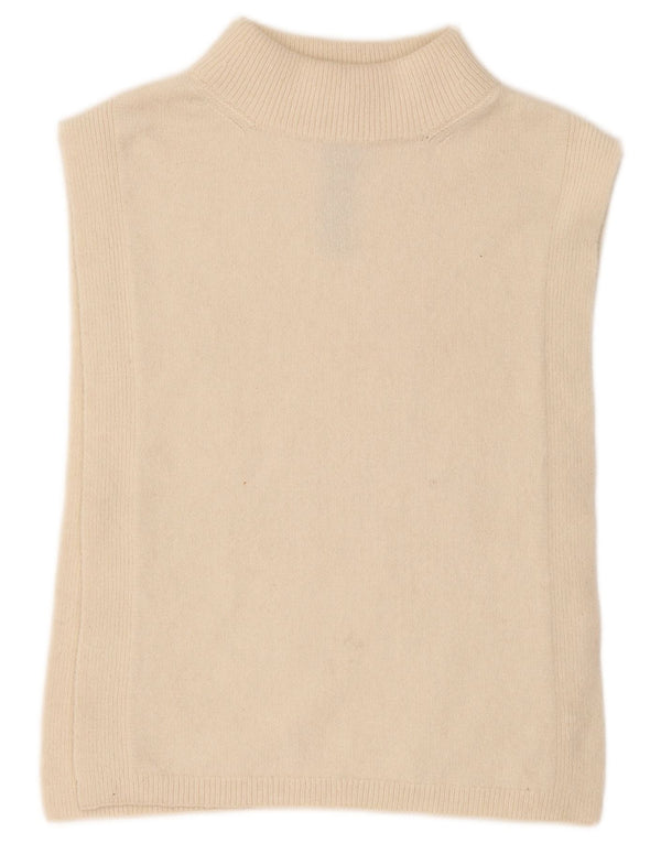 Massimo Dutti Womens Vest Tank Top UK 12 Medium Beige Alpaca Wool