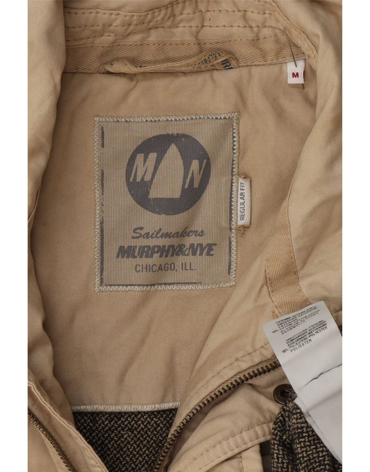 Murphy & Nye Herre Regular Fit Utility Jacket UK 38 Medium Beige Bomuld