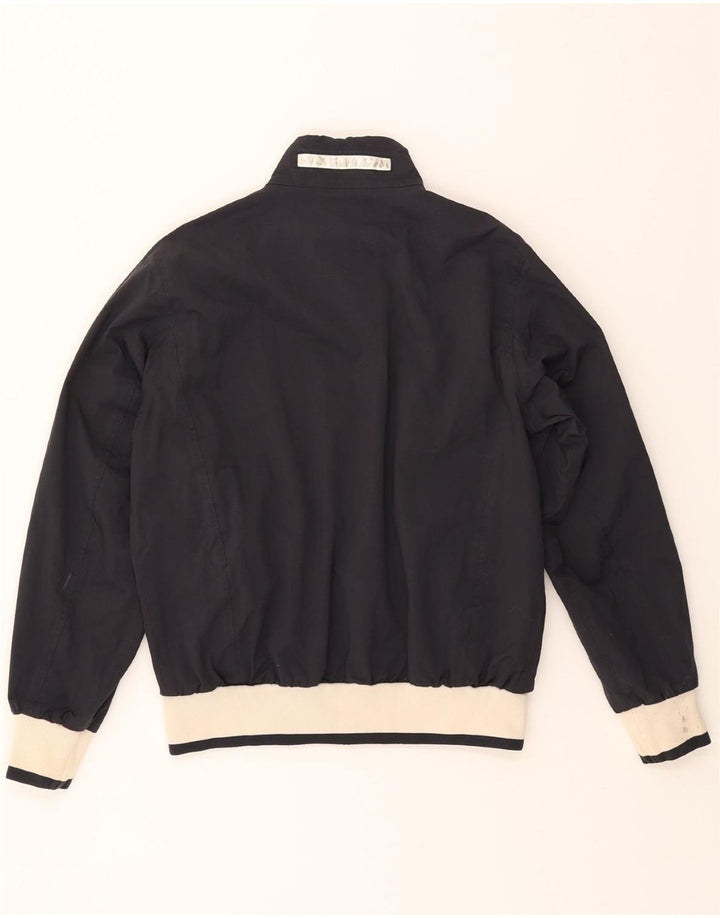 SLAM Mens Bomber Jacket UK 38 Medium Black Nylon Vintage Slam and Second-Hand Slam from Messina Hembry 