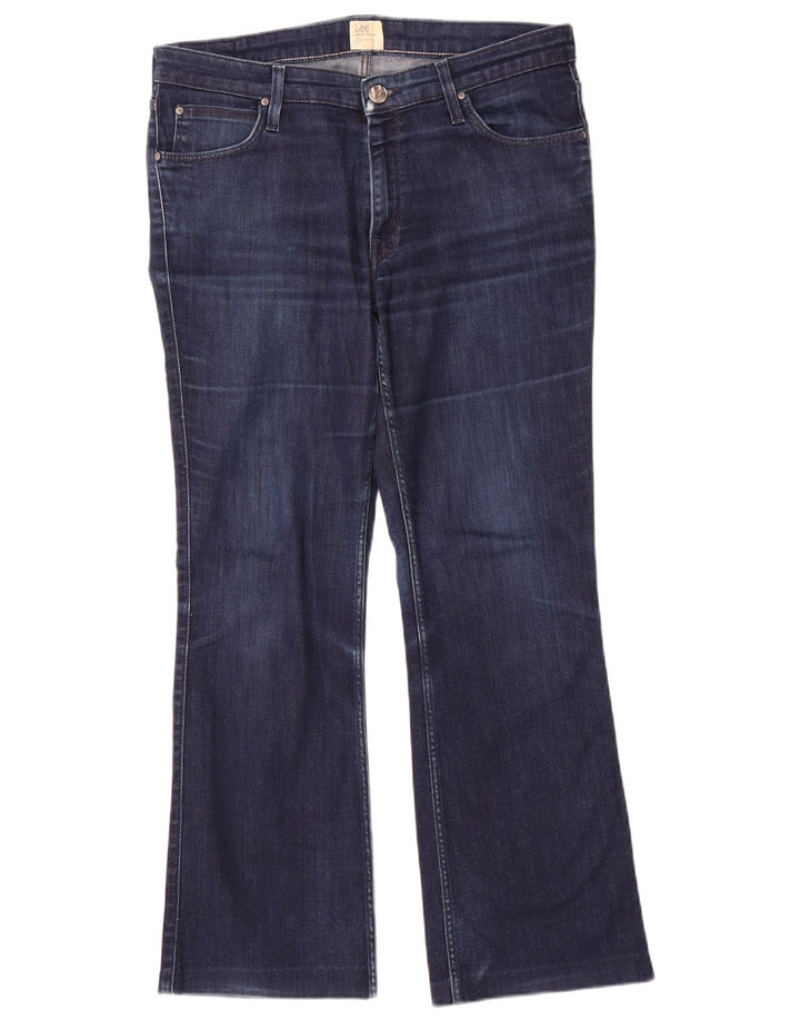 Lee Womens Marion Bootcut Jeans W32 L27 Navy Blue Cotton