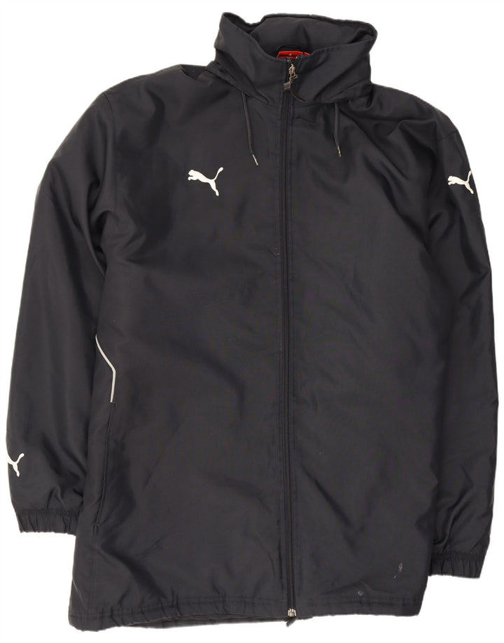 Impermeabile con cappuccio da uomo Puma UK 42 XL Poliestere blu navy