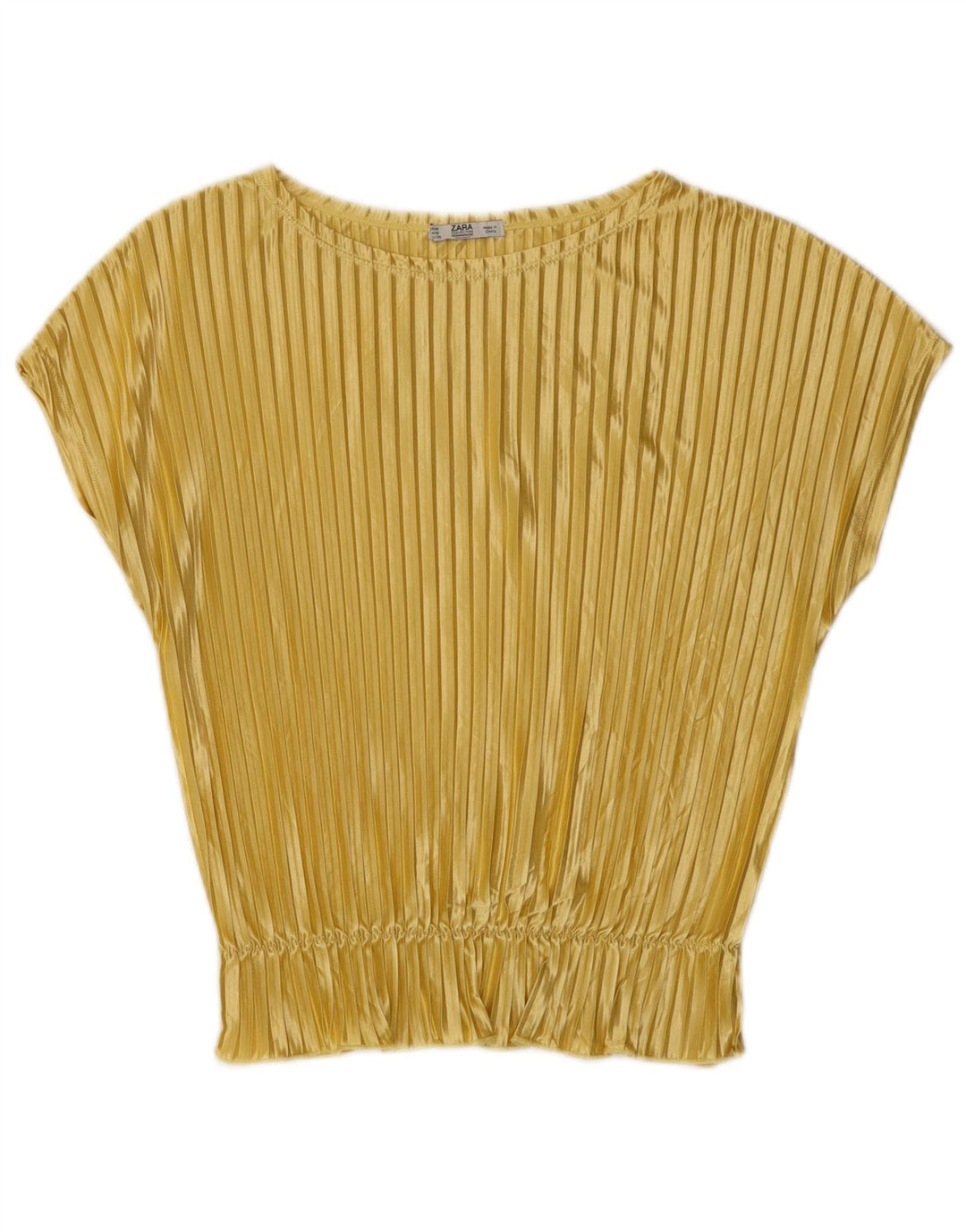 Zara Dame Bluse Top UK 12 Medium Gul