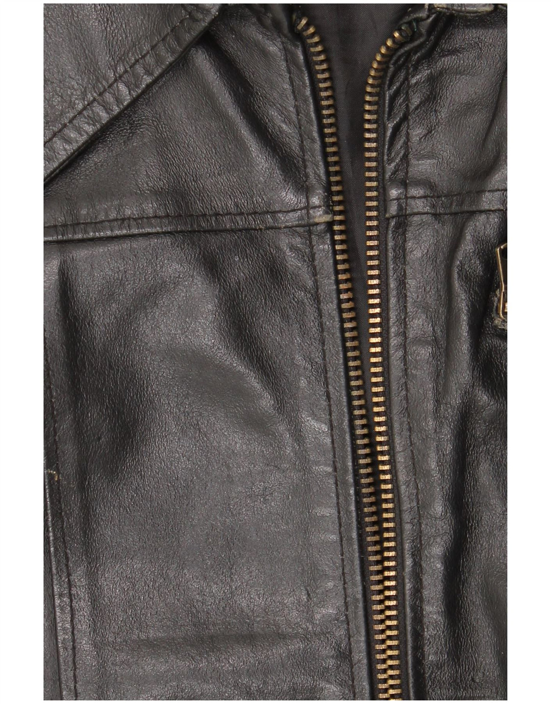 Vintage Womens Leather Jacket UK 18 XL Black Leather