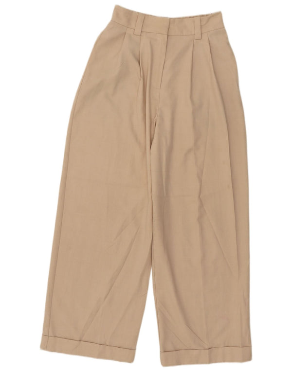 Calça Chino Feminina Topshop Cintura Alta Pegged Reino Unido 8 Pequeno W27 L27 Bege