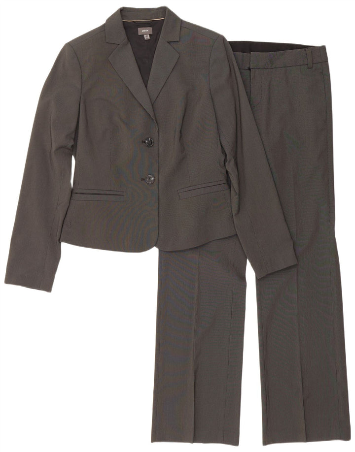 Mexx Womens 2 Button 2 Piece Suit UK 12 Medium W30 L33 Grey Pinstripe