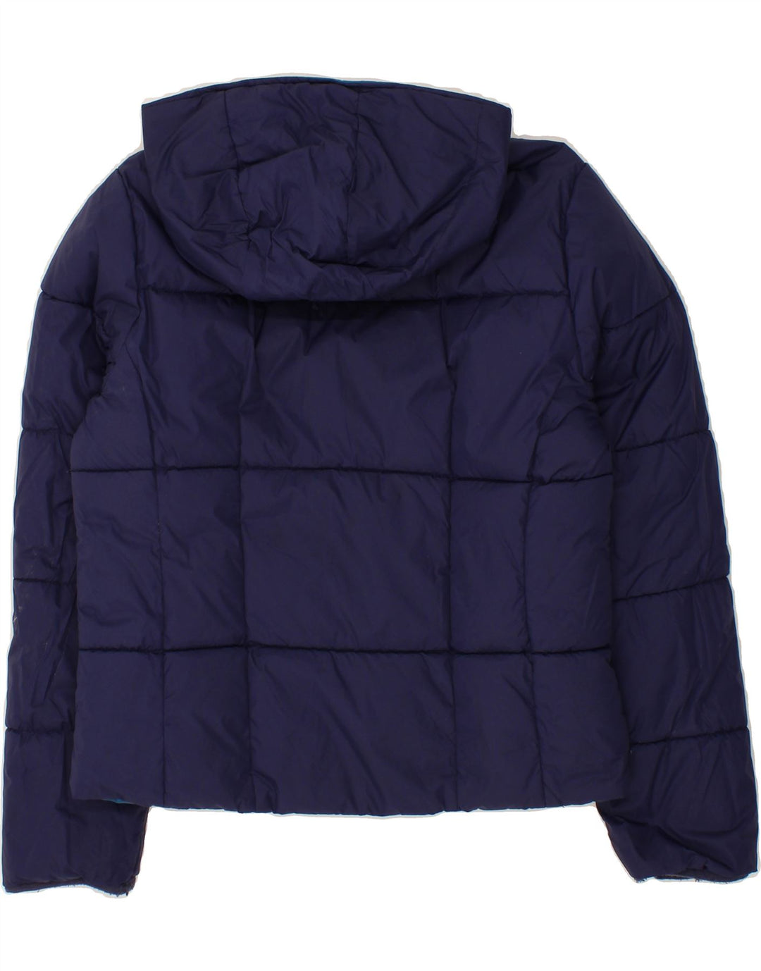 KAPPA Womens Hooded Reversible Padded Jacket UK 10 Small Blue Nylon Vintage Kappa and Second-Hand Kappa from Messina Hembry 