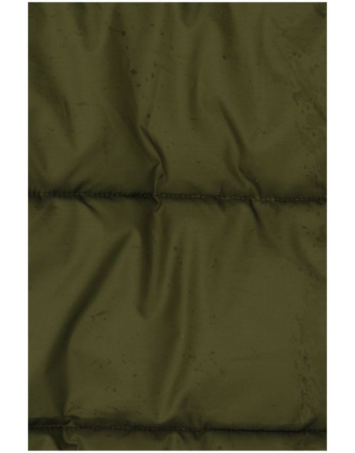 ELLESSE Mens Hooded Padded Jacket UK 36 Small Green Polyester