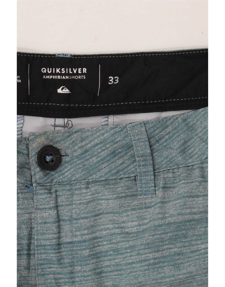 Quiksilver Mens Chino Shorts W33 Medium Green Striped