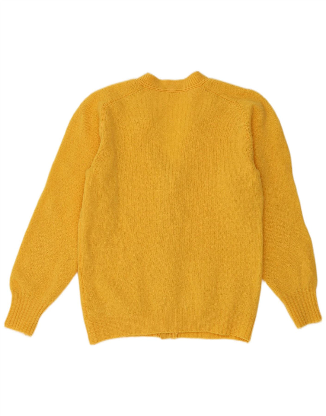 Vintage Womens Cardigan Sweater UK 14 Medium Yellow