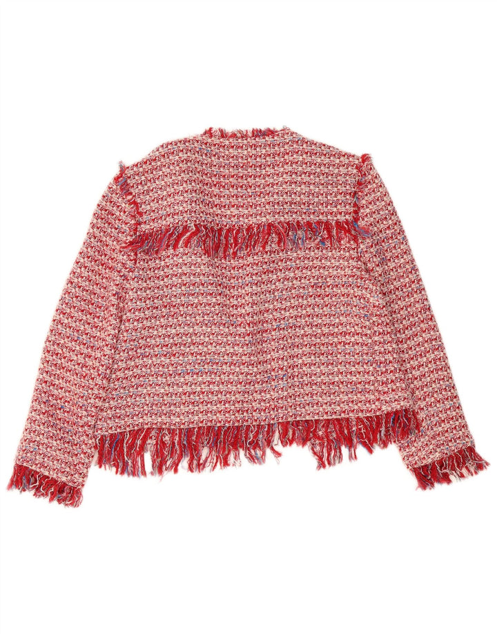 Zara Womens Open Bolero Jacket UK 16 Large Red Flecked