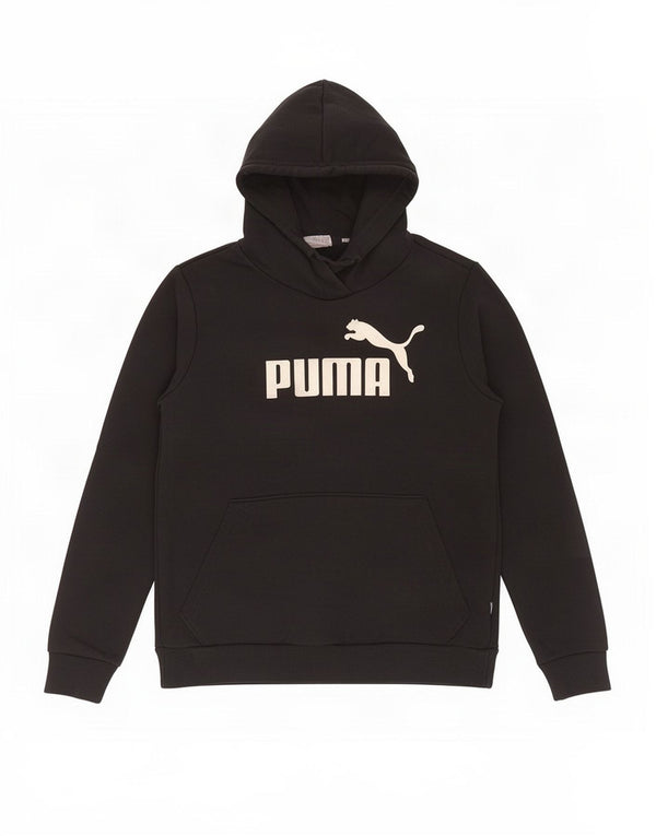 Puma női grafikus kapucnis pulóver UK 12 közepes fekete poliészter