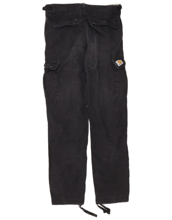 Calça Carhartt Masculina Straight Cargo W29 L32 Preto Gingham Algodão