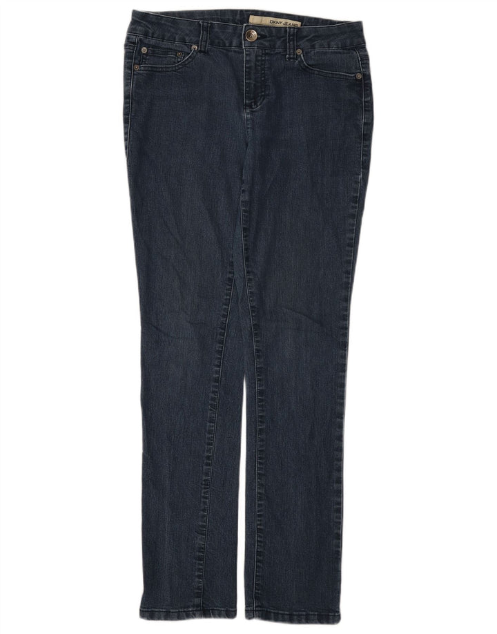 Dkny Womens Slim Jeans US 8 Medium W30 L31 Navy Blue Cotton
