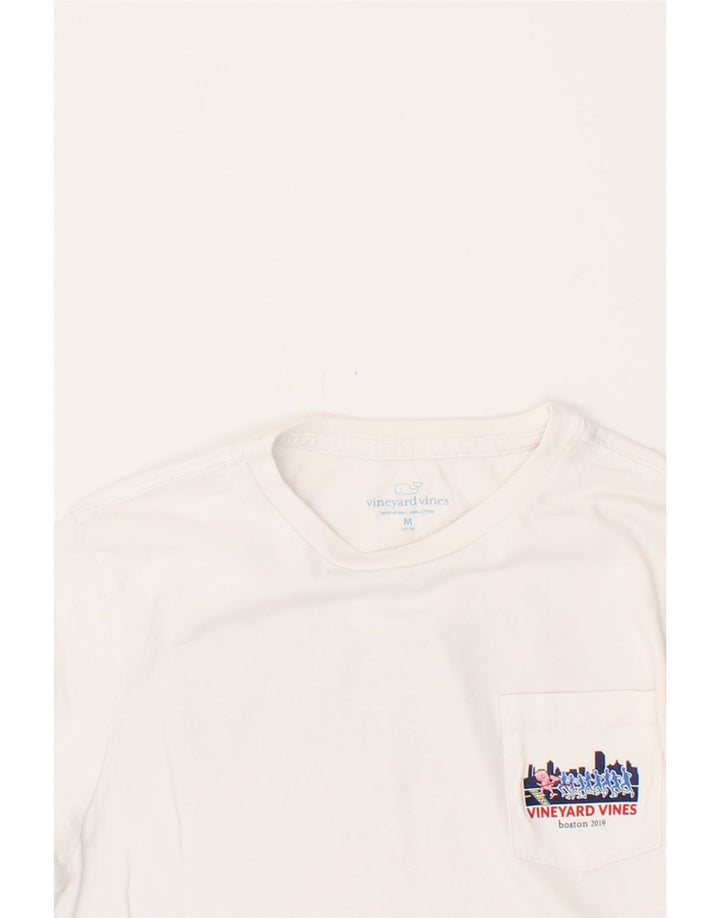 VINEYARD VINES Girls Graphic Top Long Sleeve 13-14 Years Medium  White Vintage Vineyard Vines and Second-Hand Vineyard Vines from Messina Hembry 