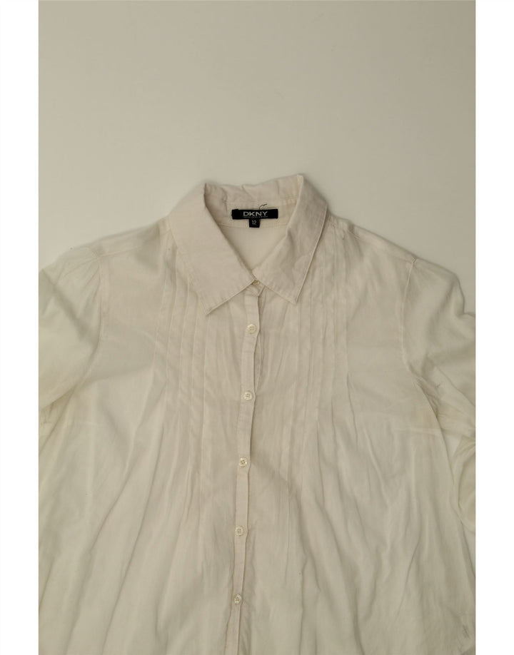 DKNY Girls Tuxedo Shirt 11-12 Years White Cotton Vintage Dkny and Second-Hand Dkny from Messina Hembry 