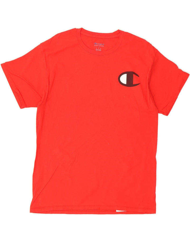 CHAMPION Mens Graphic T-Shirt Top Large Red Cotton Vintage Champion and Second-Hand Champion from Messina Hembry 