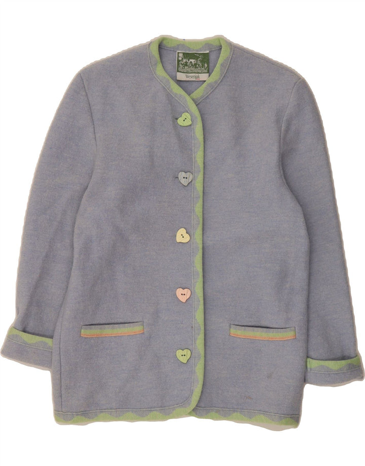 WESENJAK Womens 5 Button Blazer Jacket IT 44 Large Blue Wool Vintage Wesenjak and Second-Hand Wesenjak from Messina Hembry 