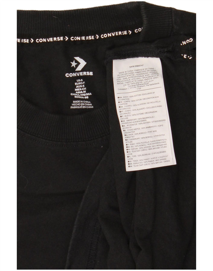 Converse Herren Graphic Top Langarm Small Schwarz Baumwolle